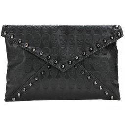 Väskor - Skull Trend Envelope Clutch Black